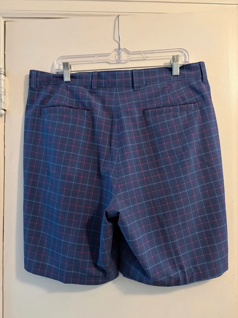 Jack Nicklaus Blue Plaid 9” Golf Short Size 36